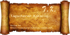 Tagscherer Katalin névjegykártya