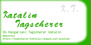 katalin tagscherer business card